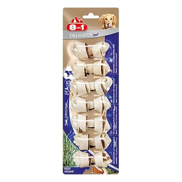 8 In 1 Delights Bones Biftekli Köpek Kemik Ödülü Xsmall 7x84 Gr