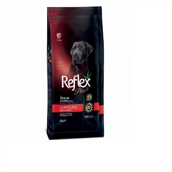 Reflex Plus Kuzu Etli Büyük Irk Köpek Maması 18 kg
